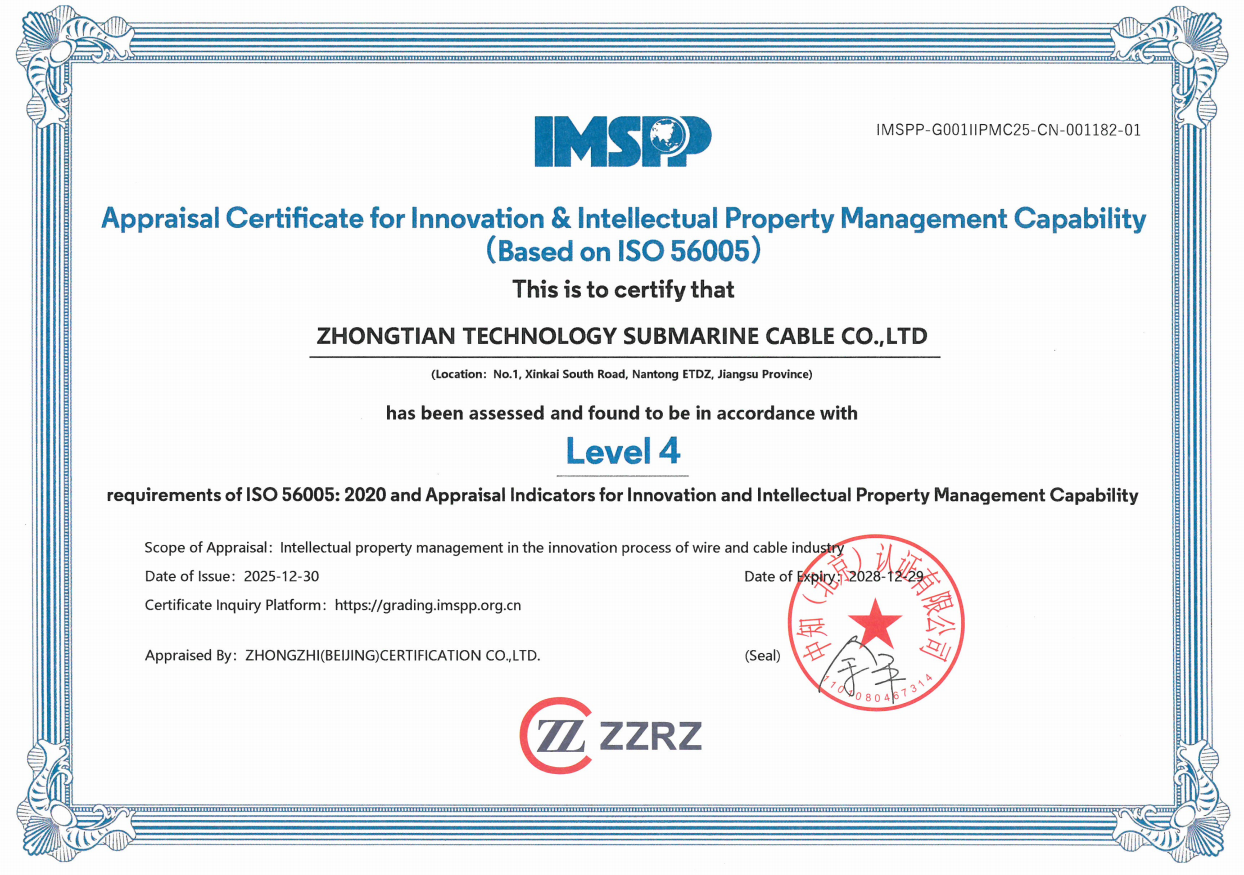 行业首家！WM视讯海缆荣获ISO56005国际标准四级认证